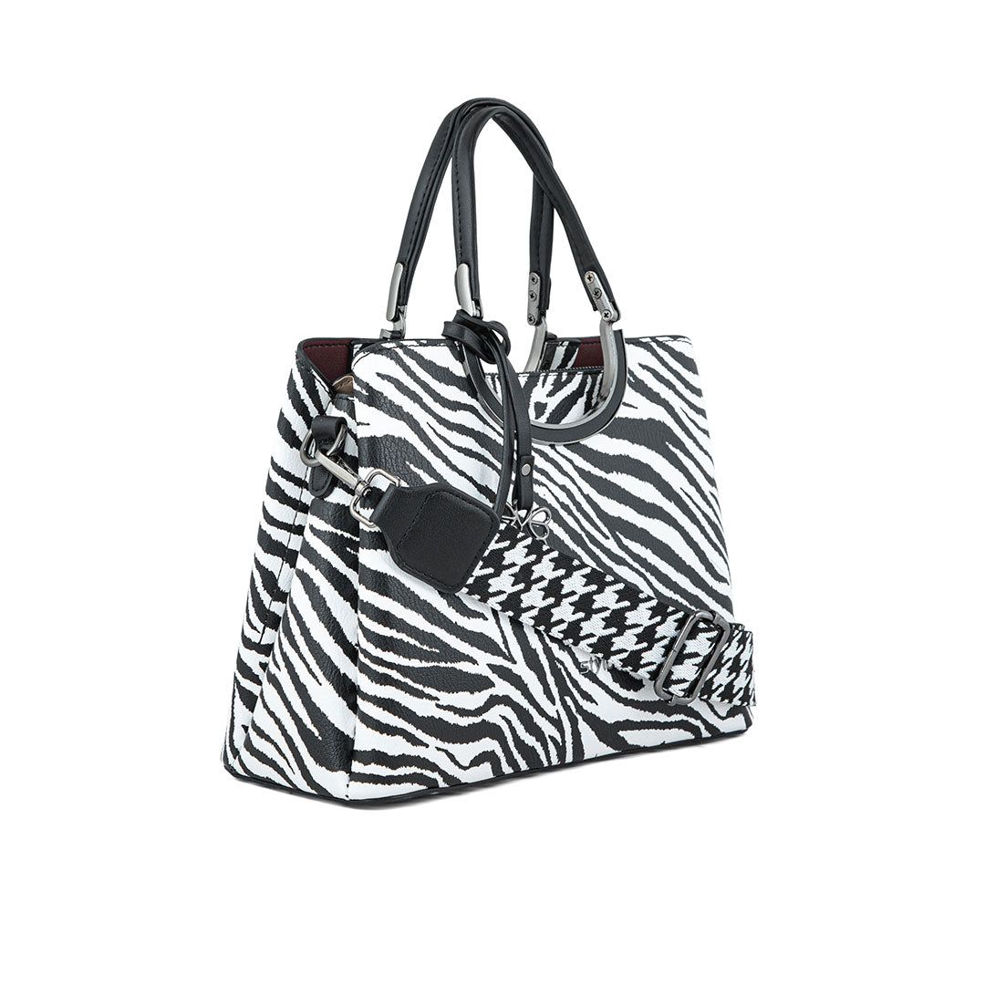 Blkwht Formal Hand Bag P36292