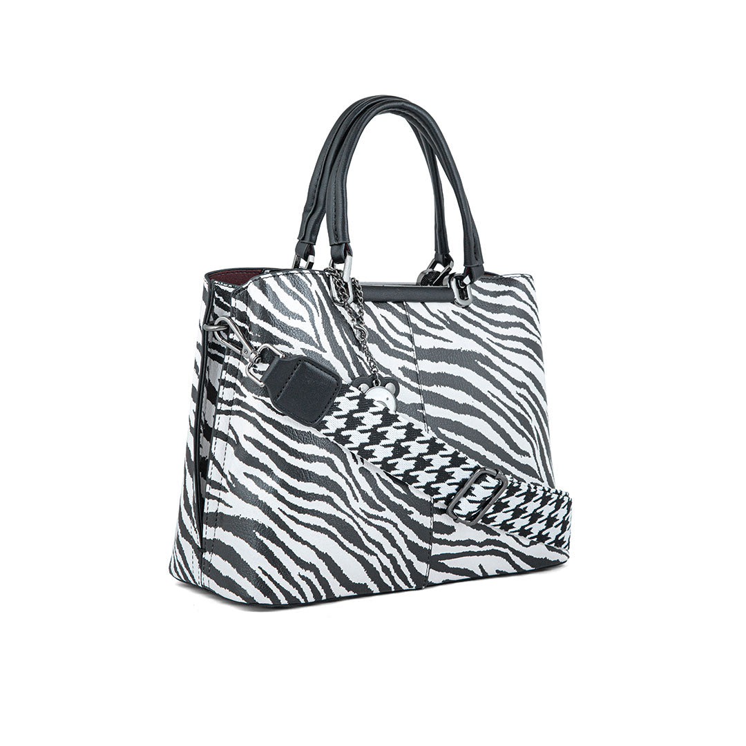 Blkwht Formal Hand Bag P36293