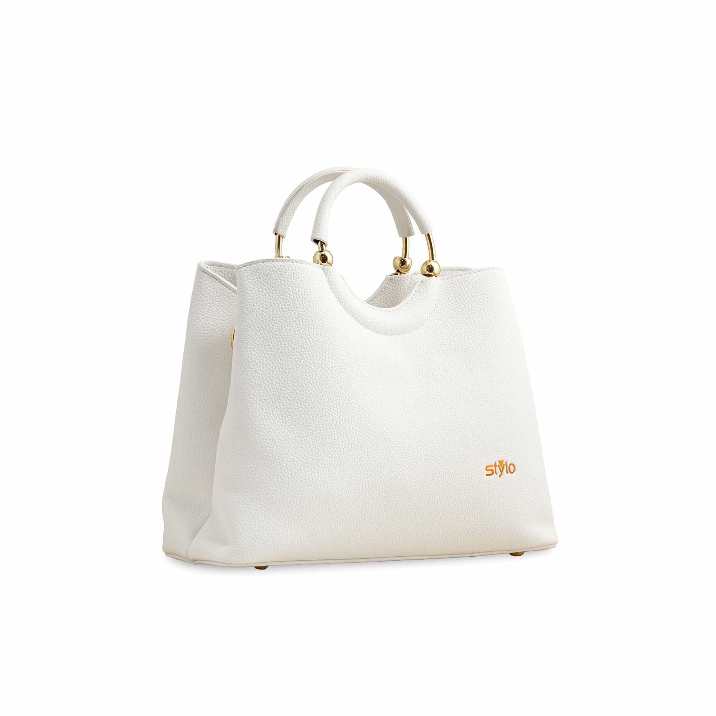 White Formal Hand Bag P36385