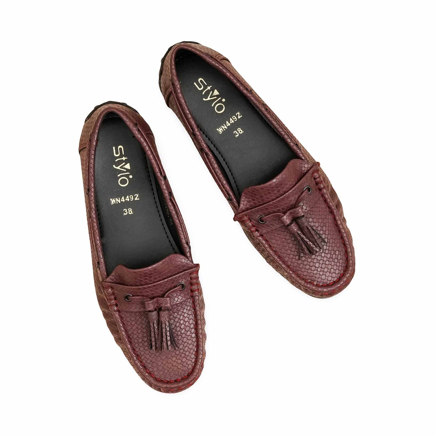 Burgundy Moccasin For Ladies WN4492