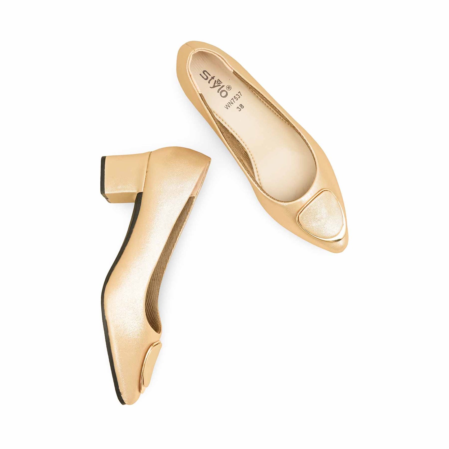 Golden Court Shoes For Ladies WN7537