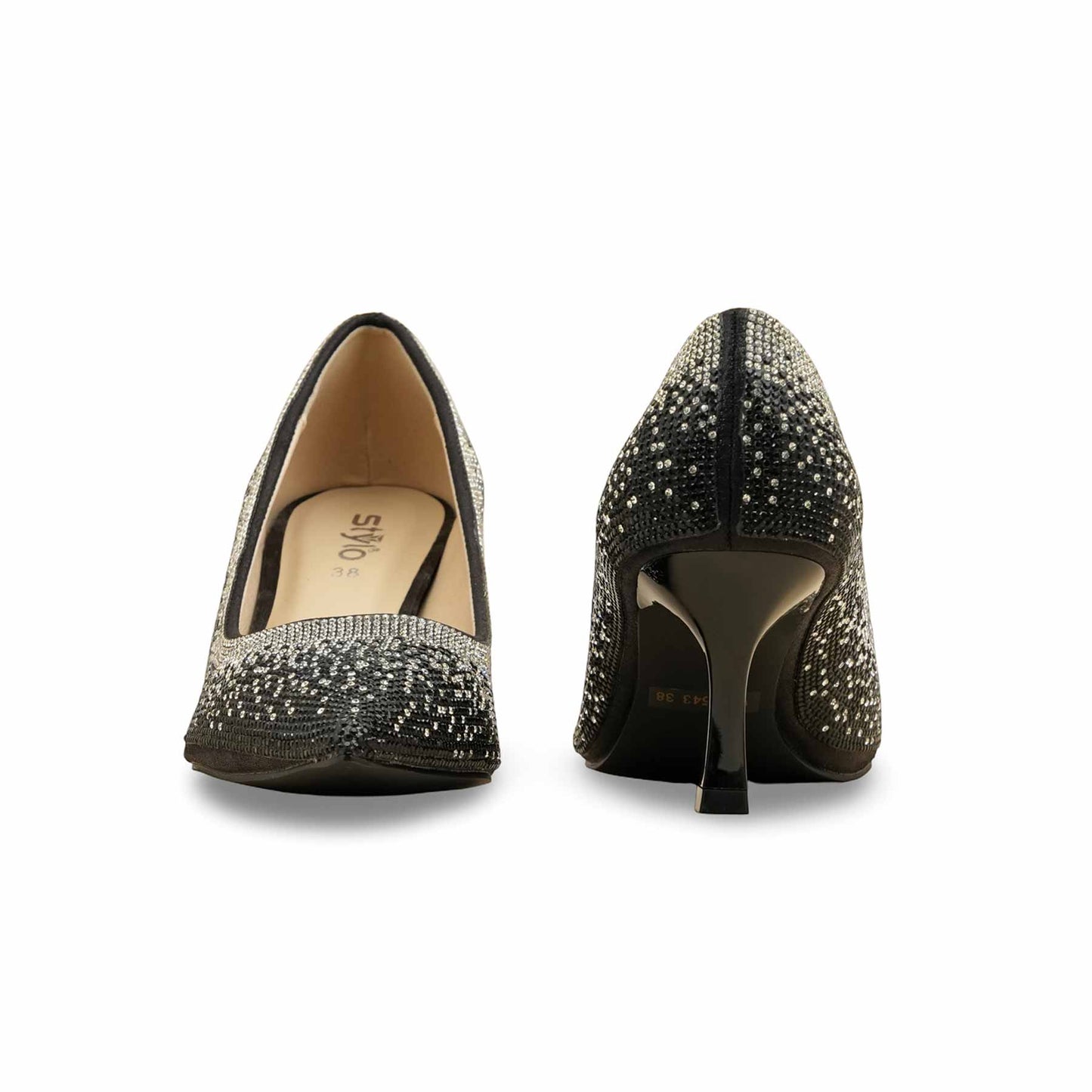 Black Court Shoes For Ladies WN7543