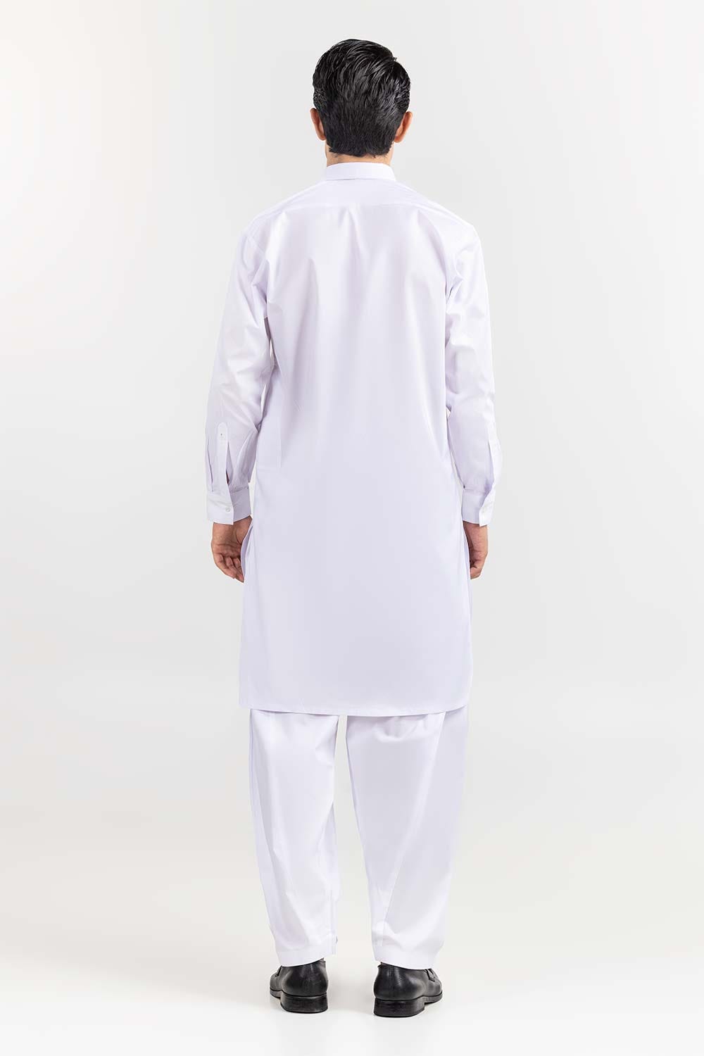 White Basic Chairman Latha Shalwar Kameez Suit SK-P22-019