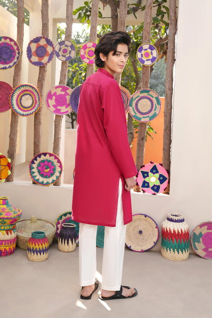 Deep Red Kurta (MSKZB-27)
