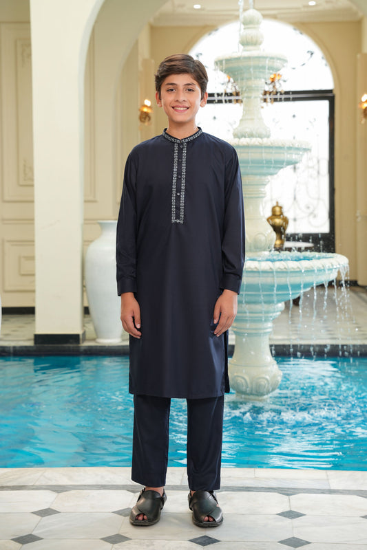 Kurta With Embroidery & Trousers (MSFBSK-875)