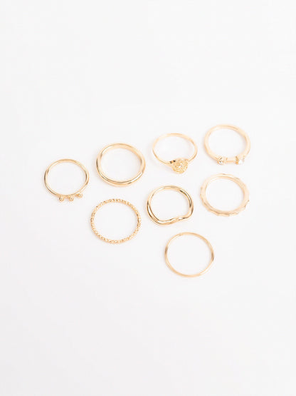 Hammered Ring Set