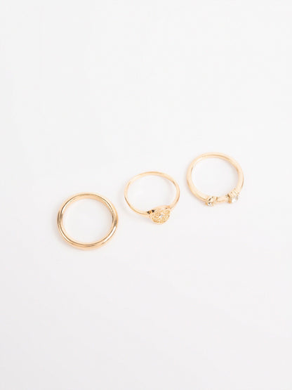 Hammered Ring Set