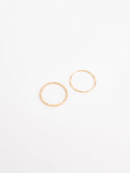 Hammered Ring Set