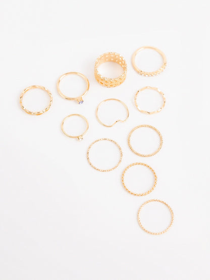 Curly Band Ring Set