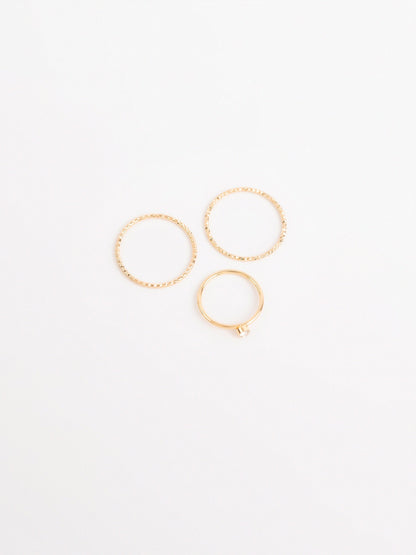 Curly Band Ring Set