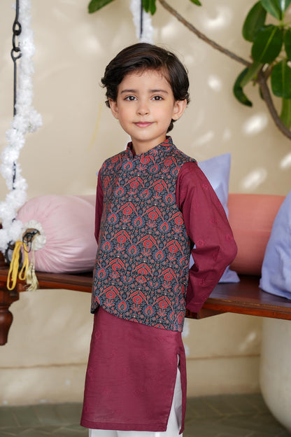 Boys Printed Waist Coat (BCWC-075)