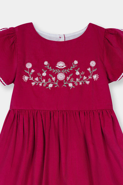 Embroidered Corduroy Frock (CCF-01)
