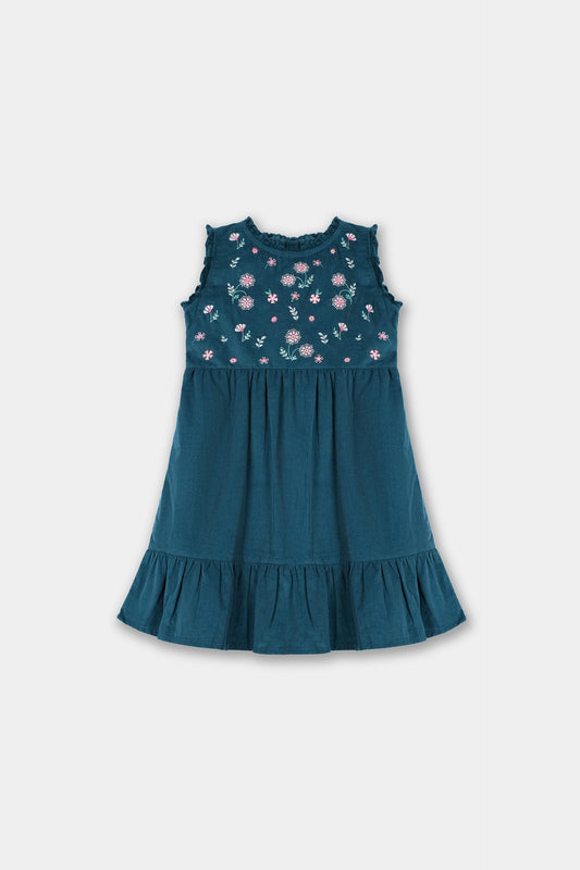 Embroidered Corduroy Frock (CCF-03)
