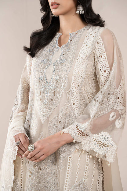 3 Piece Embroidered Organza Suit | ELS-25-09
