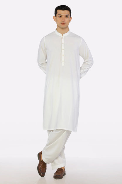 Off White Wash & Wear Shalwar Kameez
