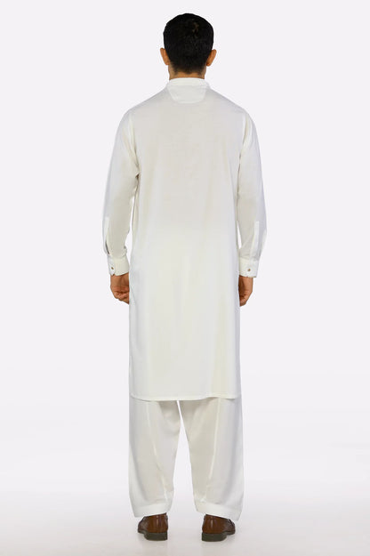 Off White Wash & Wear Shalwar Kameez