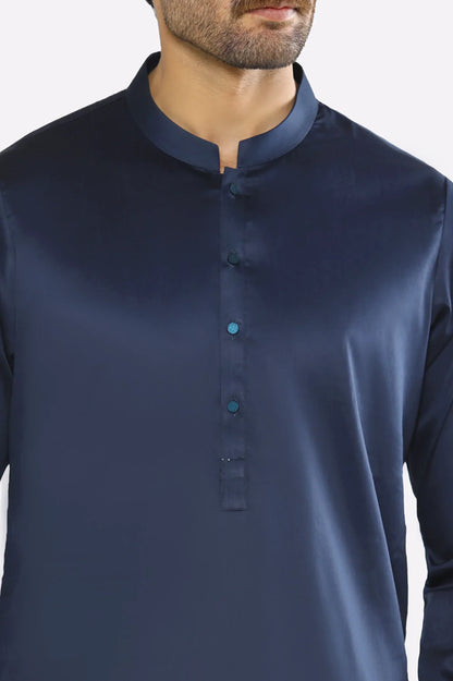 Navy Blue Cotton Shalwar Kameez