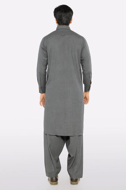 Dark Grey Wash & Wear Shalwar Kameez