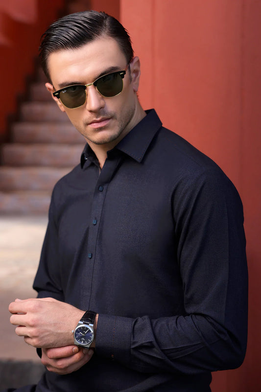 Dark Blue Wash & Wear Shalwar Kameez