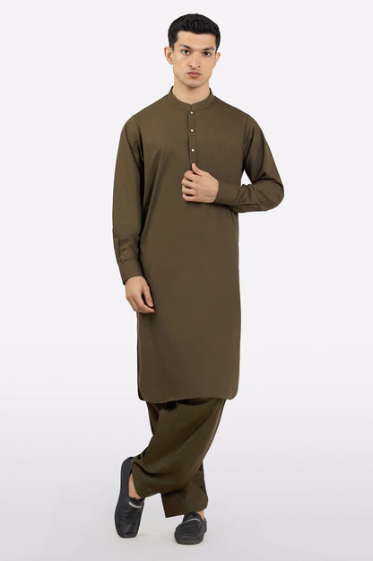 Dark Green Wash & Wear Shalwar Kameez