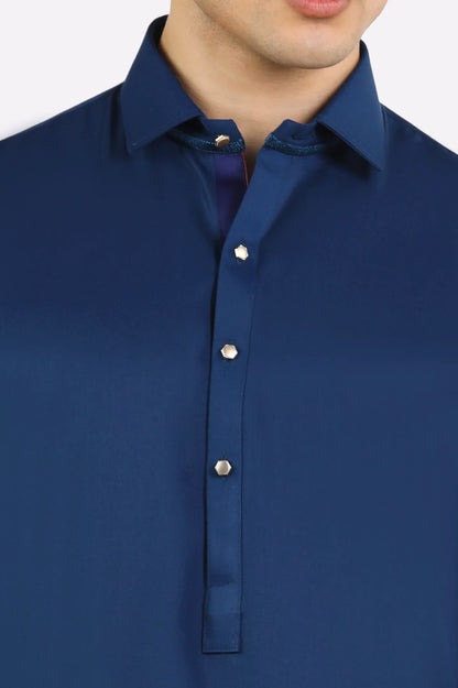 Blue Wash & Wear Shalwar Kameez