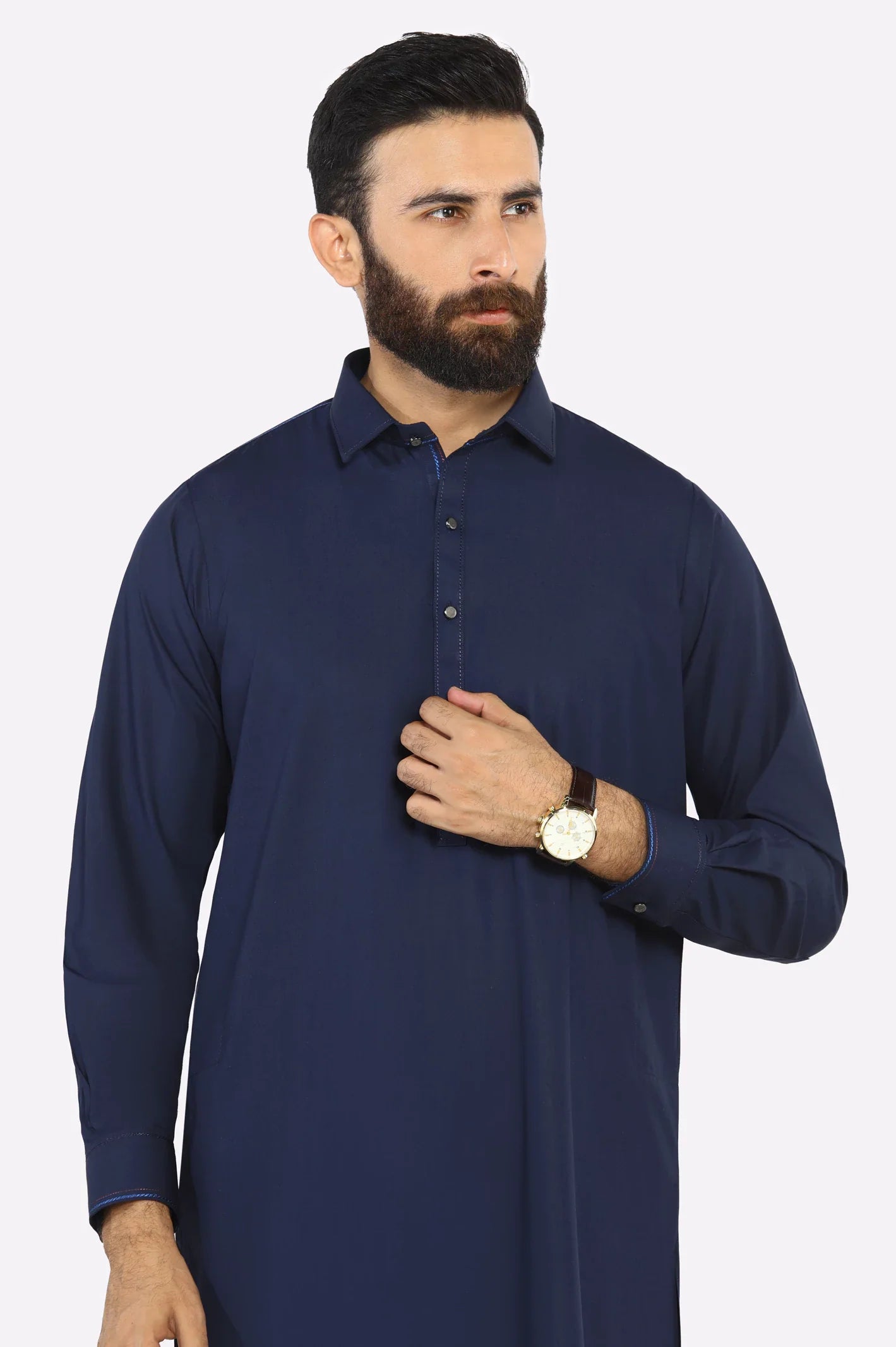 Navy Blue Wash & Wear Shalwar Kameez