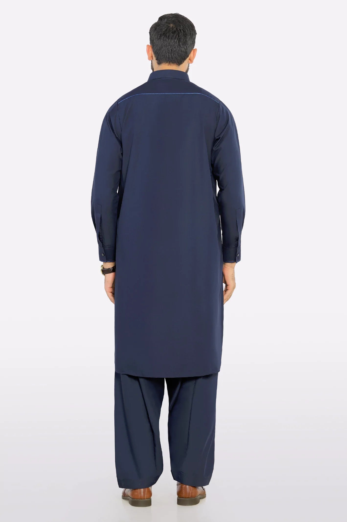 Navy Blue Wash & Wear Shalwar Kameez