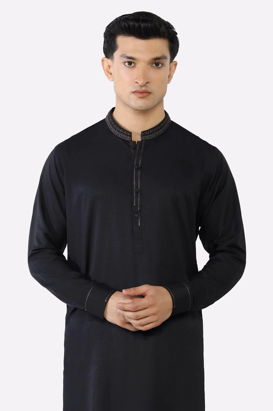 Black Wash & Wear Shalwar Kameez
