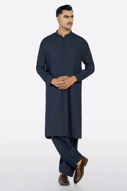 Navy Blue Wash & Wear Shalwar Kameez