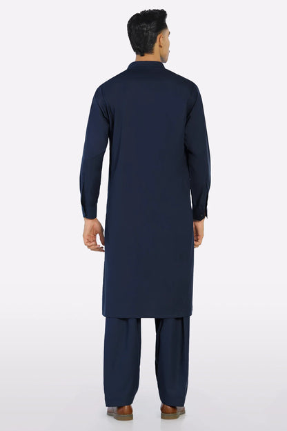 Navy Blue Wash & Wear Shalwar Kameez