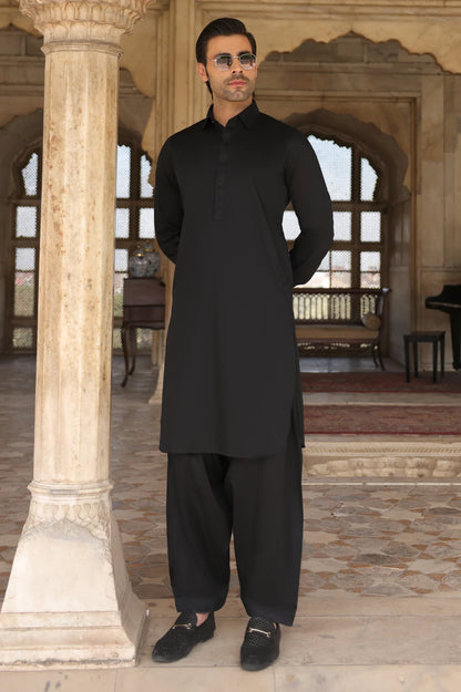 Black Cotton Shalwar Kameez