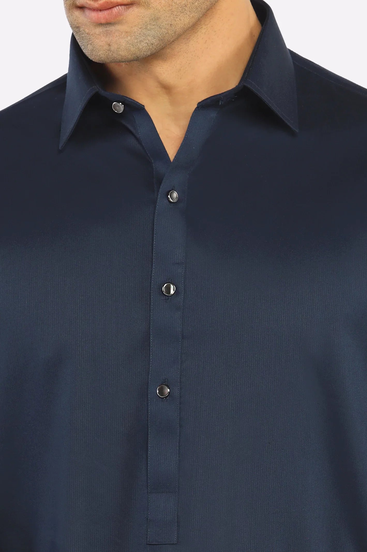 Navy Blue Cotton Shalwar Kameez