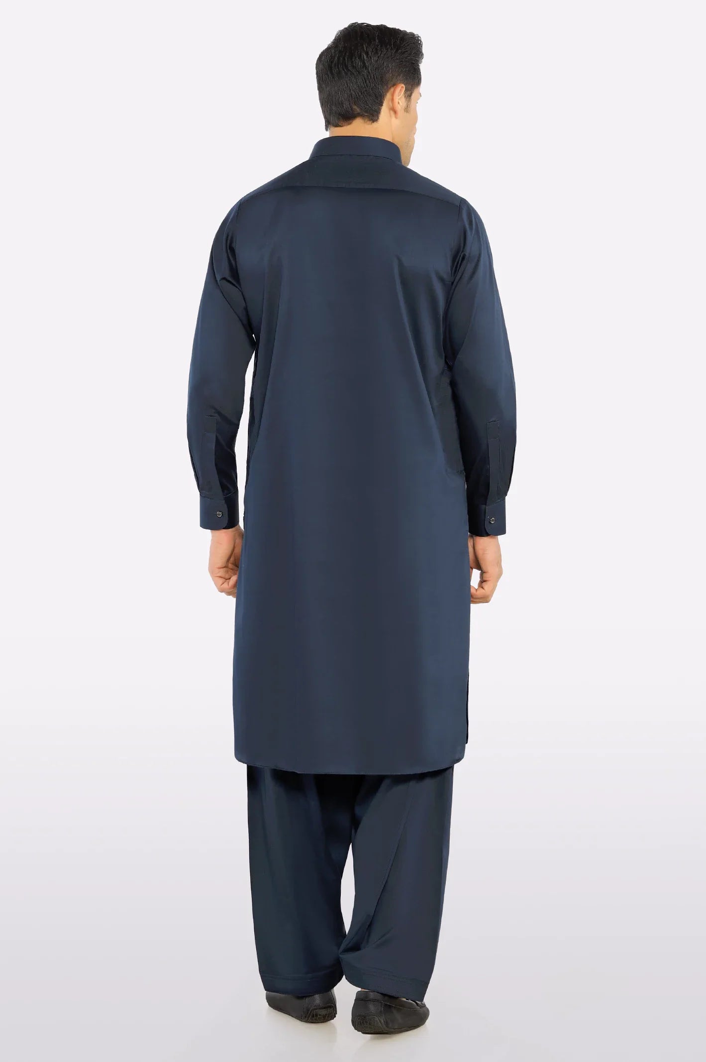 Navy Blue Cotton Shalwar Kameez