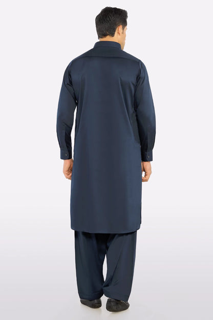 Navy Blue Cotton Shalwar Kameez
