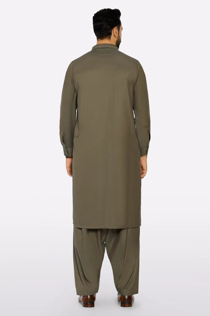 Dark Green Wash & Wear Shalwar Kameez