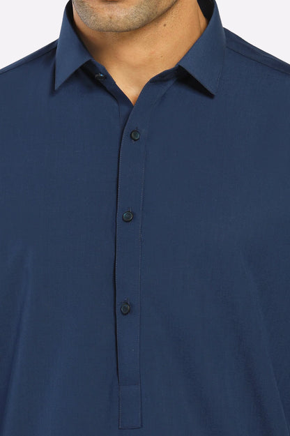 Navy Blue Wash & Wear Shalwar Kameez