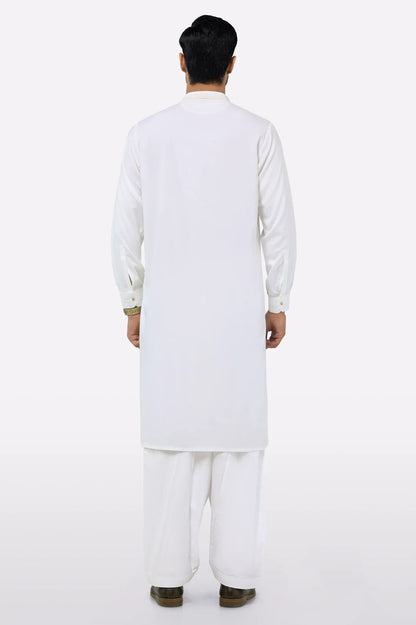 Off White Wash & Wear Shalwar Kameez