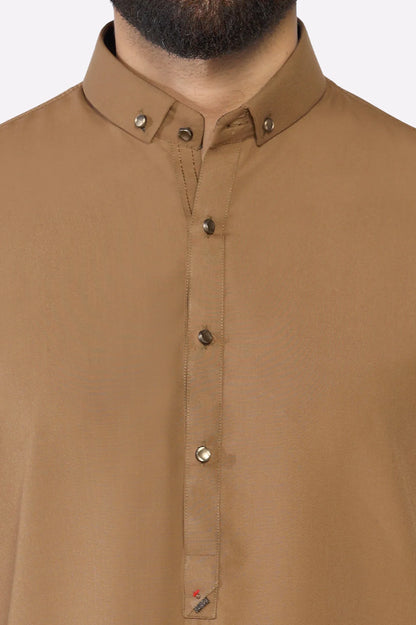 Brown Wash & Wear Shalwar Kameez