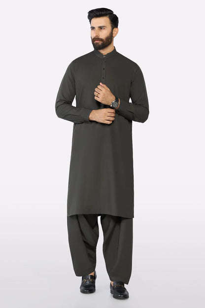 Dark Green Wash & Wear Shalwar Kameez