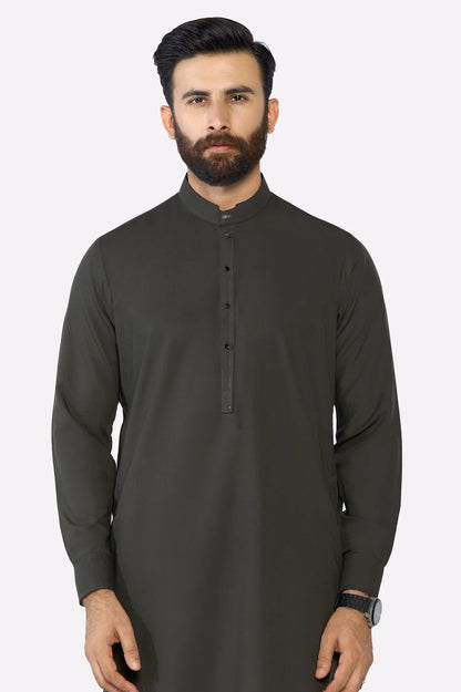 Dark Green Wash & Wear Shalwar Kameez