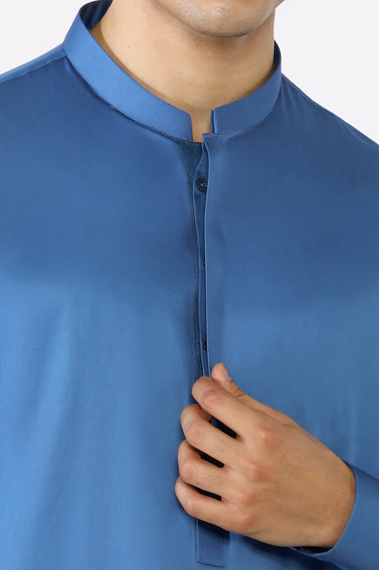 Blue Cotton Shalwar Kameez