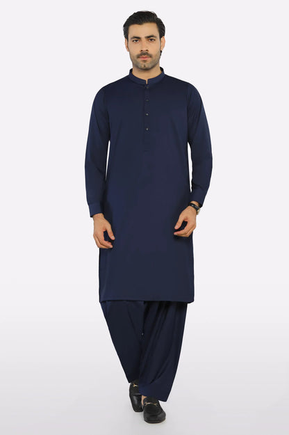 Navy Blue Wash & Wear Shalwar Kameez