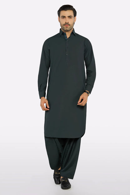 Dark Grey Wash & Wear Shalwar Kameez
