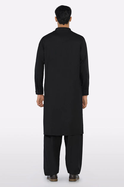 Black Wash & Wear Shalwar Kameez