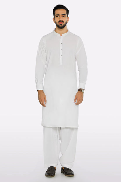 Off White Wash & Wear Shalwar Kameez