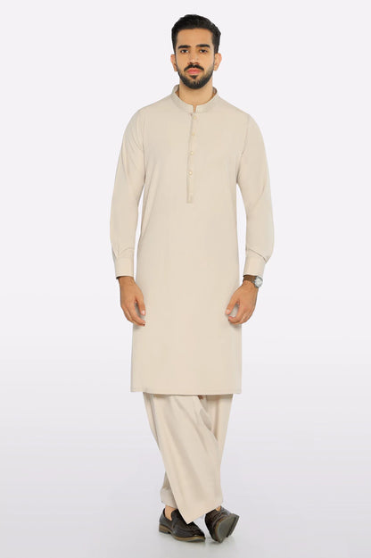 Light Beige Wash & Wear Shalwar Kameez