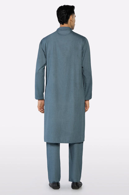 Blue Wash & Wear Kurta Pajama