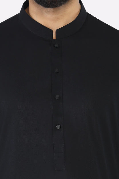 Black Wash & Wear Shalwar Kameez