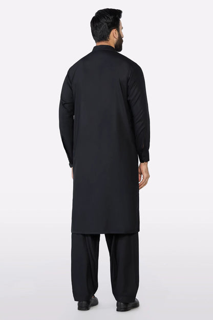 Black Wash & Wear Shalwar Kameez
