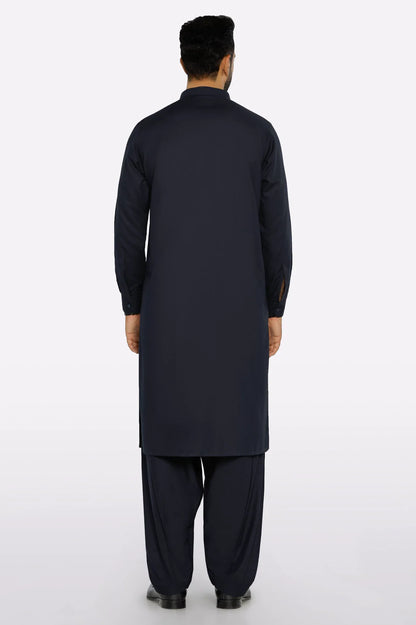Navy Blue Wash & Wear Shalwar Kameez